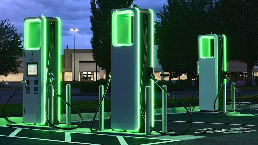 Electrify America second gen charging stall